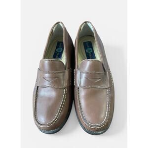 Duck Head Brown Women's Penny Loafers Leather Shoes Size 9M Slip-On's Casual